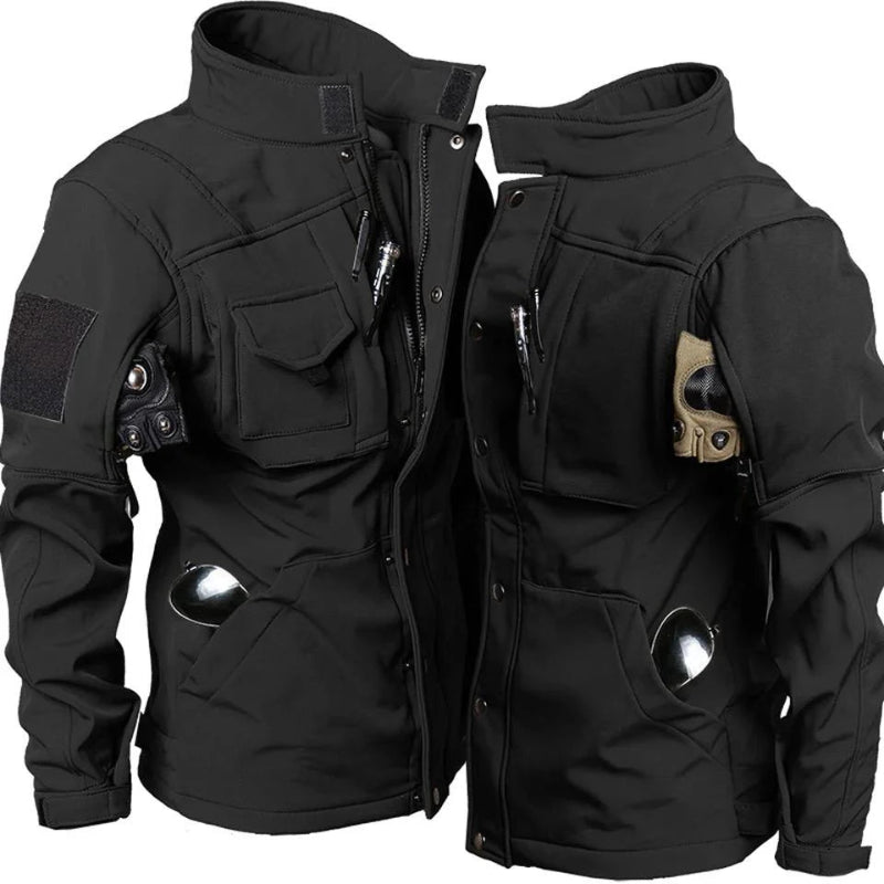 Logan – Water-Repellent and Wind-Resistant Outdoor Jacket with Stand-Up Collar