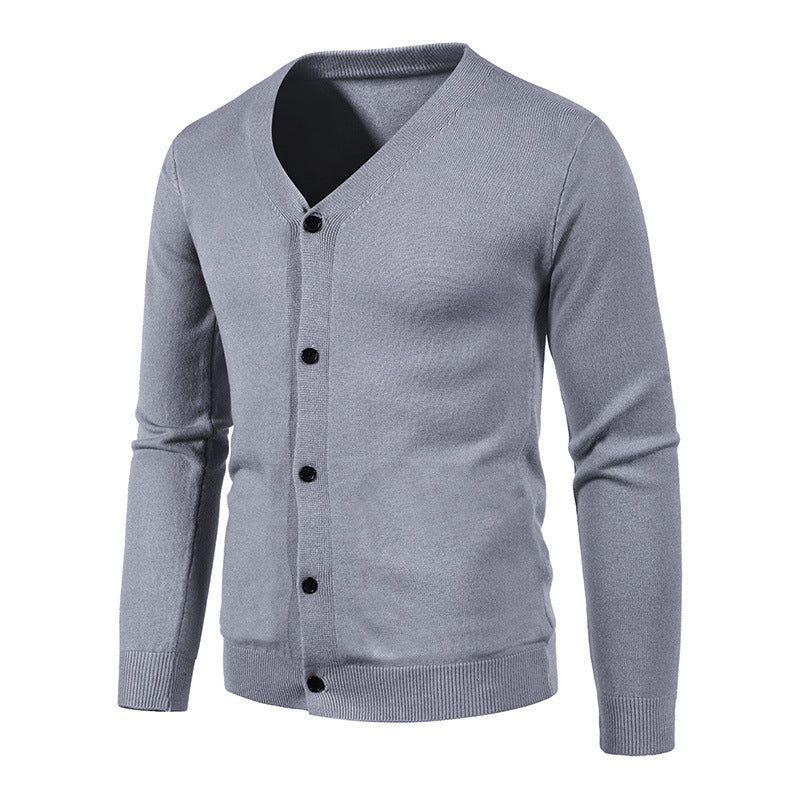KnitHaven - Chunky Knit Cardigan With V-Neckline