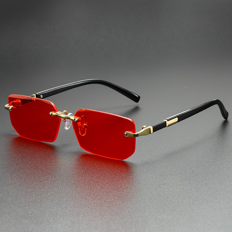 Auren – Square Rimless Glasses With Stainless Steel Temples