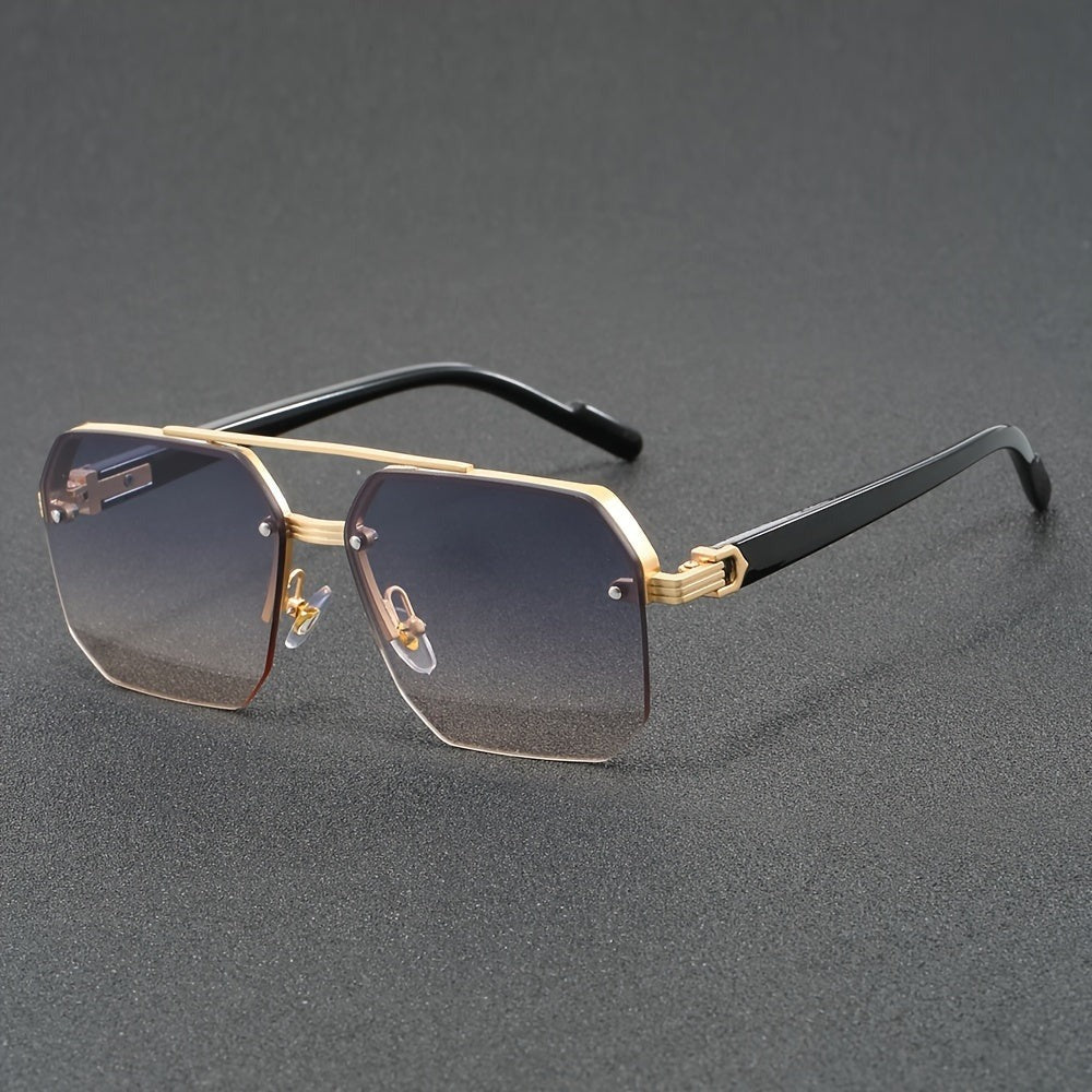 VisionEdge – Half-Rimmed Glasses With Zinc Alloy Frame and PC Lenses