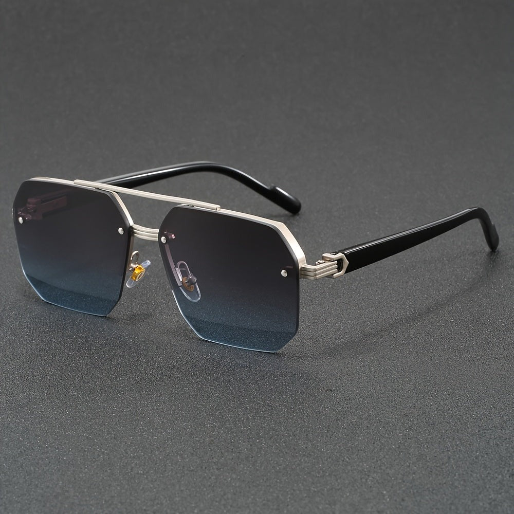 VisionEdge – Half-Rimmed Glasses With Zinc Alloy Frame and PC Lenses