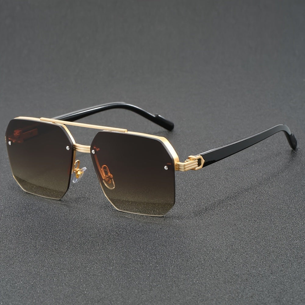 VisionEdge – Half-Rimmed Glasses With Zinc Alloy Frame and PC Lenses