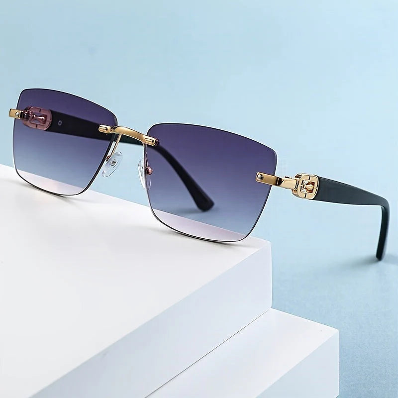 Elias – Sunglasses With Rimless Square Frame And Lightweight Alloy