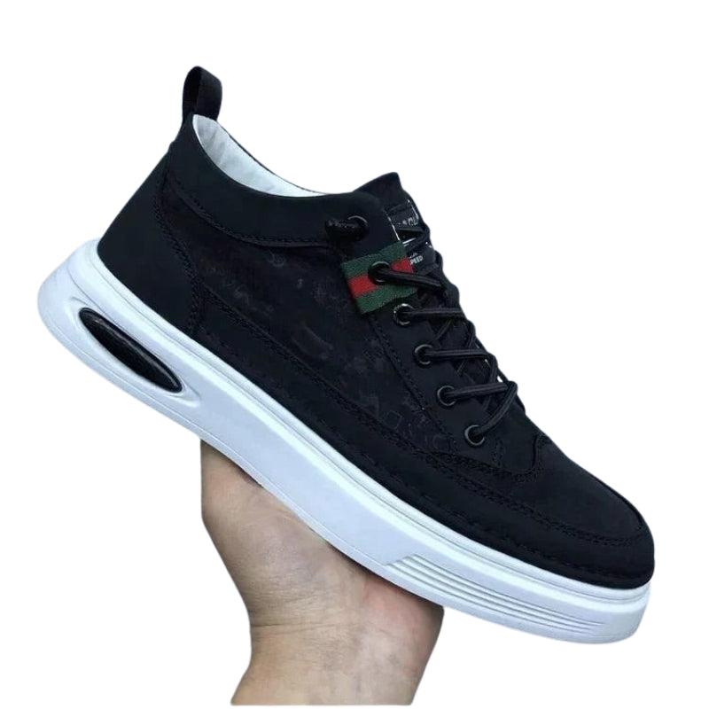 Caleb – Lace-Up Sneakers with Knitted Upper and Round Toe