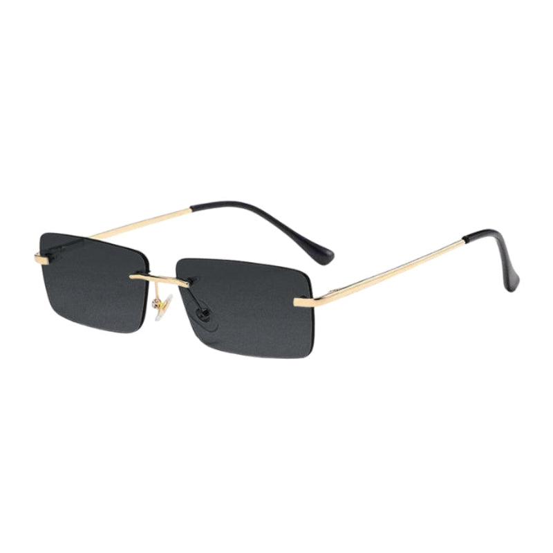 SkyMuse – Rectangular Rimless Sunglasses with Slim Lightweight Frame