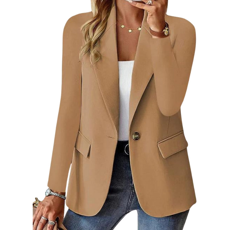 Shirley – Single-Button Blazer with Functional Pockets