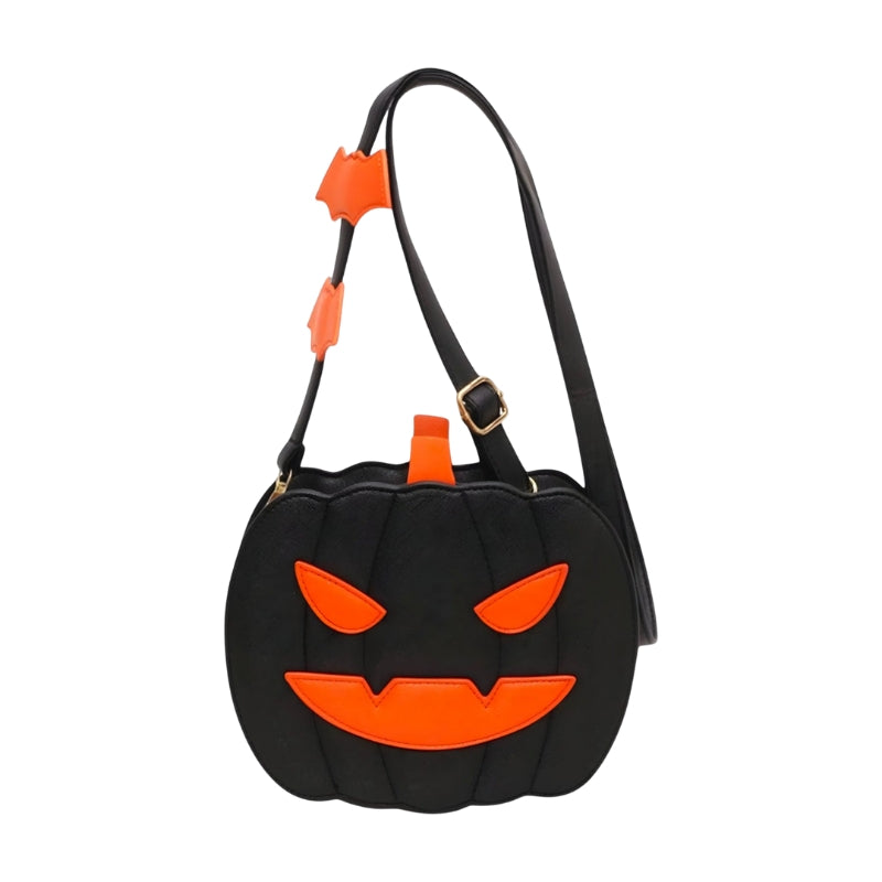 Clara - Pumpkin Shaped Halloween Shoulder Bag With Adjustable Strap