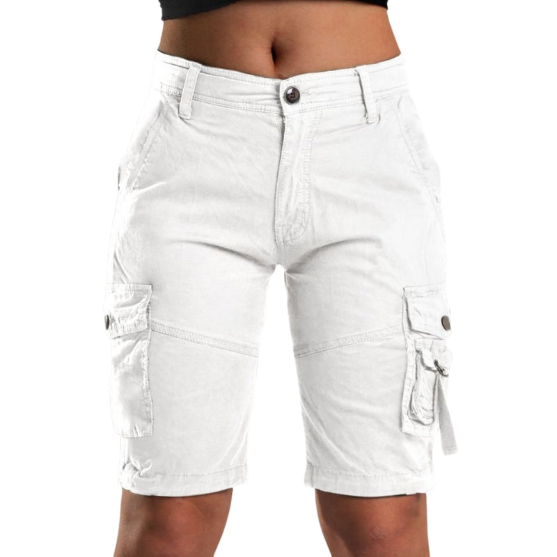 Elena – Flex Cargo Shorts with Adjustable Waist and Storage Pockets