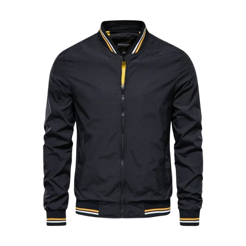 Mason – Classic Bomber Jacket with Zippered Pockets and Ribbed Finish