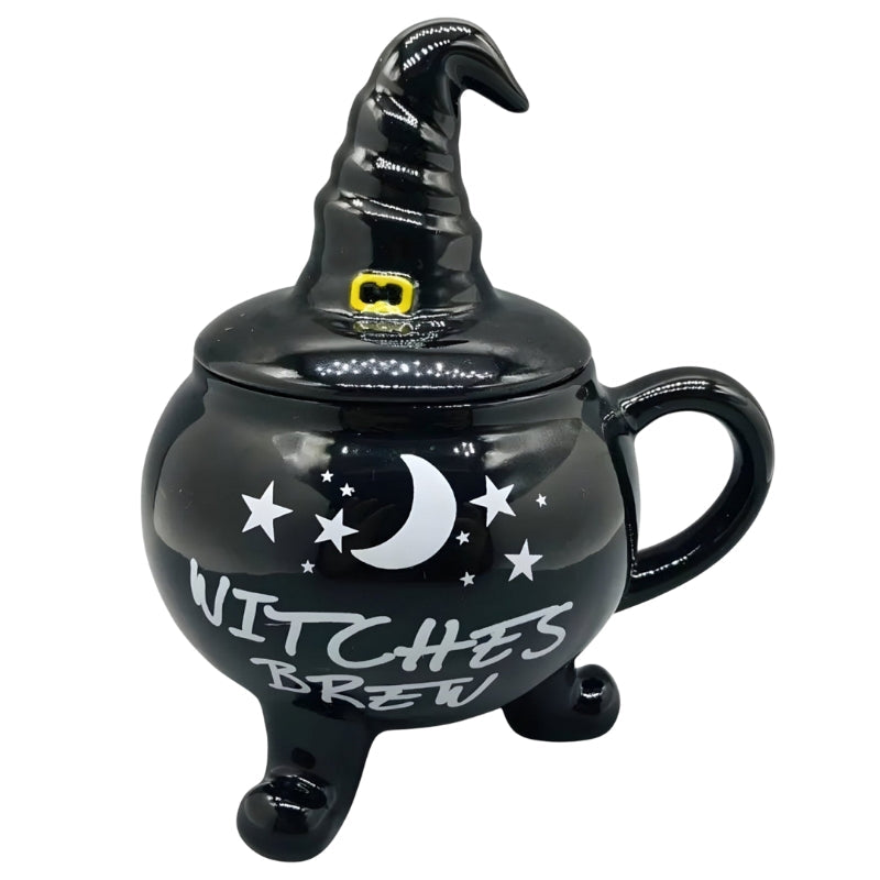 SpookySips – Ceramic Mug with Cauldron Shape and Handles
