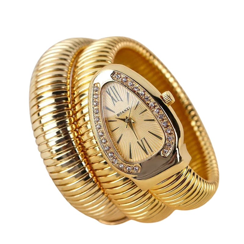 Selena – Quartz Bracelet Watch with Snake-Style Strap