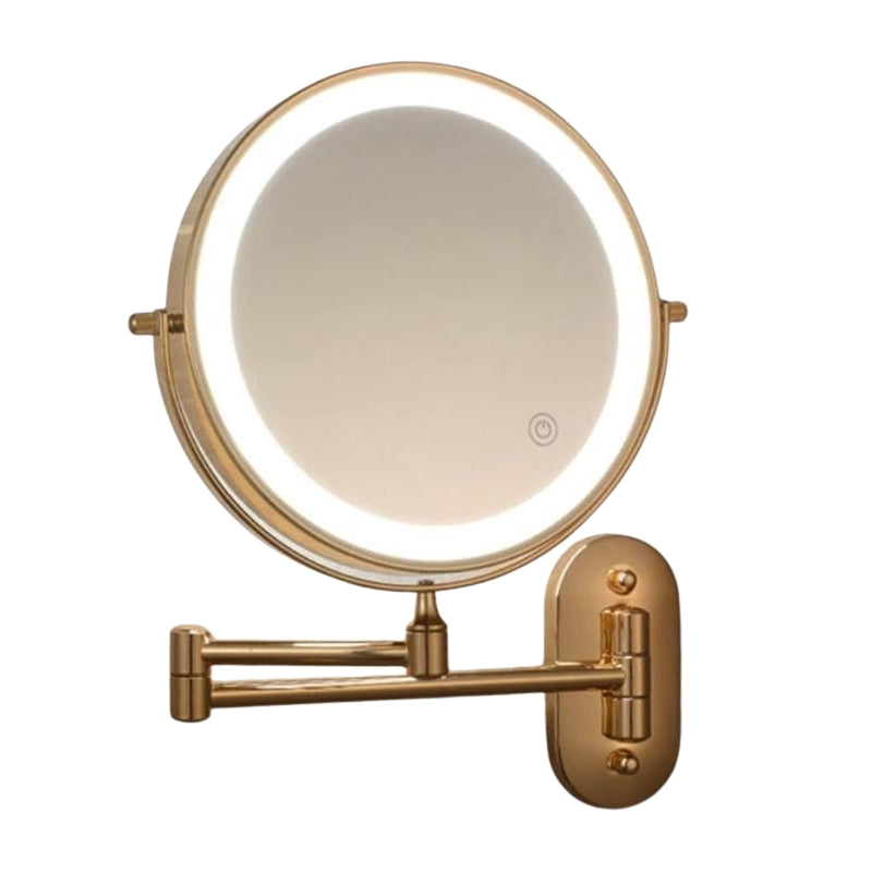 MirrorLux – Wall-Mounted LED Makeup Mirror with Adjustable Lighting and USB Charging