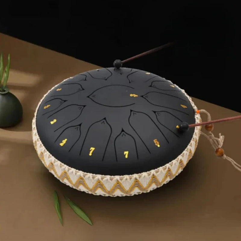 ToneEase – Steel Hand Pan Drum with Multi-Tone Layout and Accessories