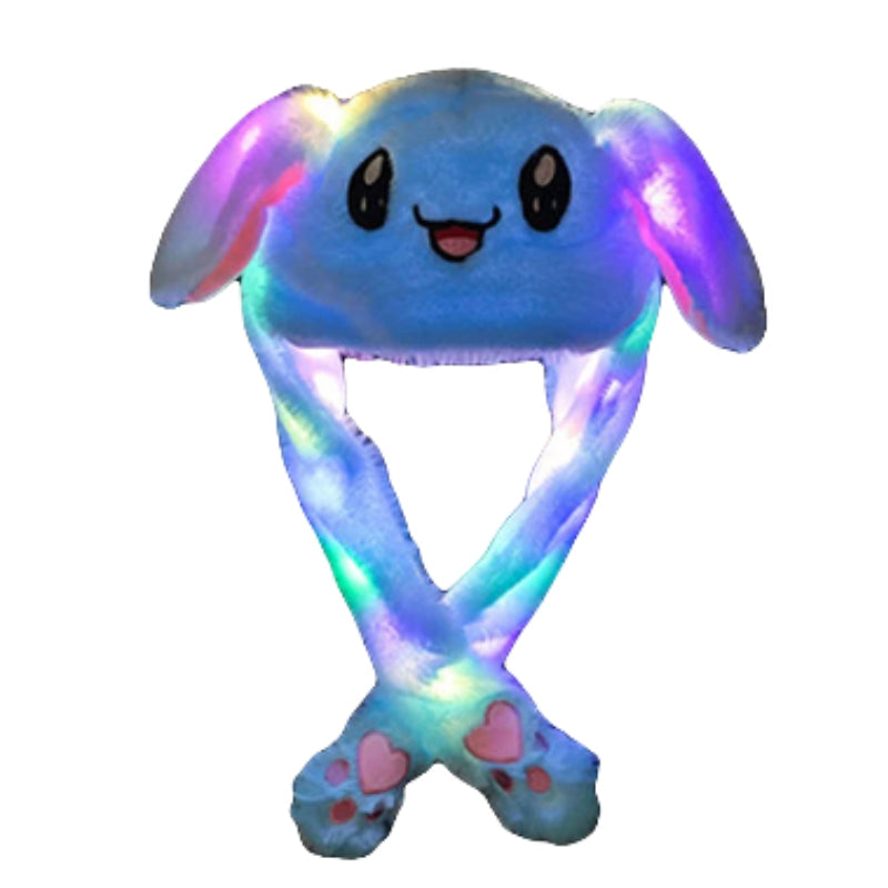 EarEase – Plush Bunny Hat with Movable Ears and LED Lighting