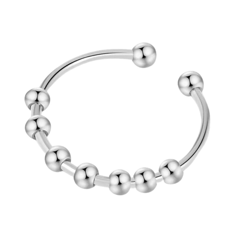 Victoria – Stackable Adjustable Ring with Rotating Bead