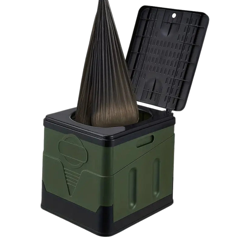 GoComfort – Portable Folding Toilet with Collapsible Odor-Reducing Storage