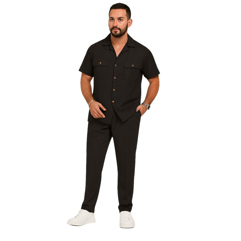 Mason – Two Piece Set with Button-Down Shirt and Matching Pants