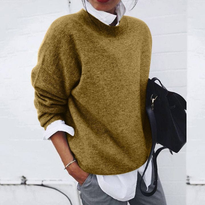 Ella – Round Neck Knitted Sweater With Long Sleeves