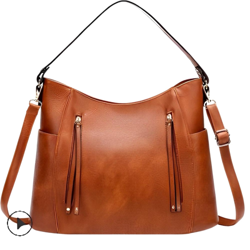 Cerys – Handbag with Adjustable Shoulder Strap and Multiple Zippered Pockets