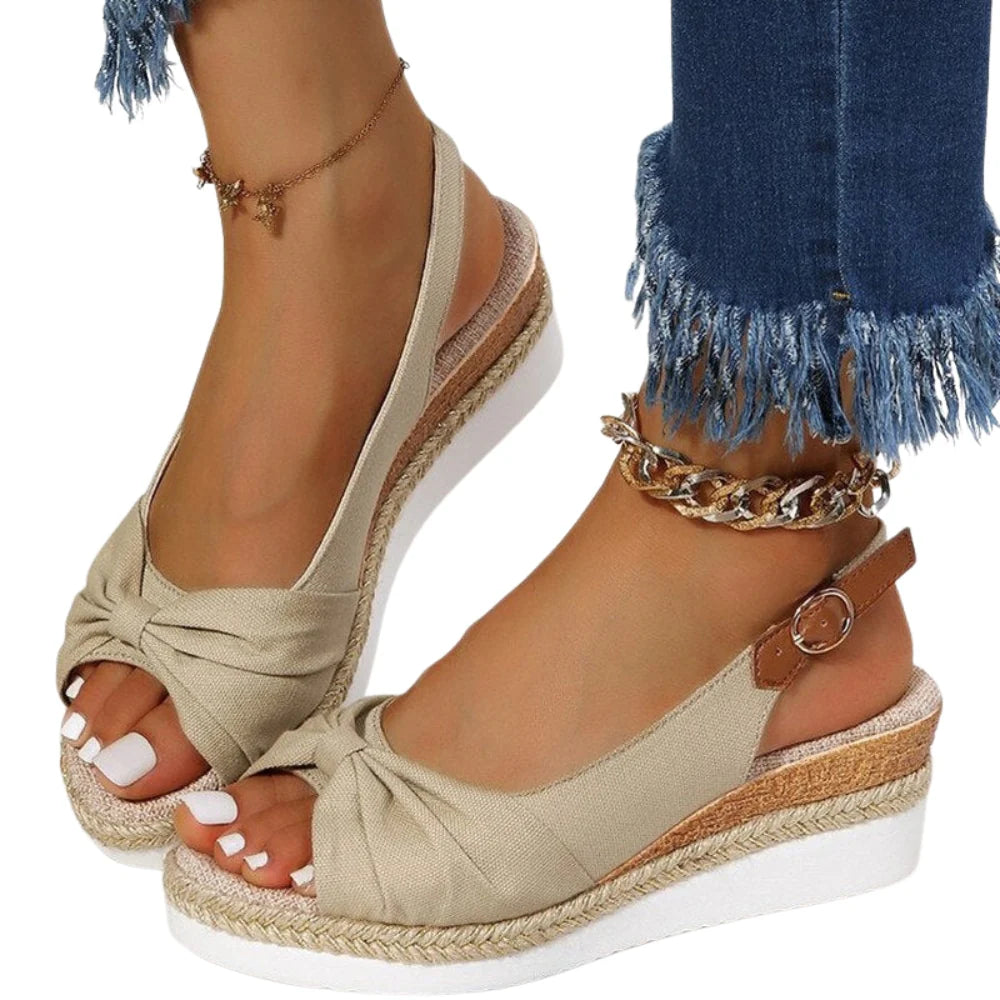 Eleni – Open Toe Sandals with Thick Sole and Adjustable Strap