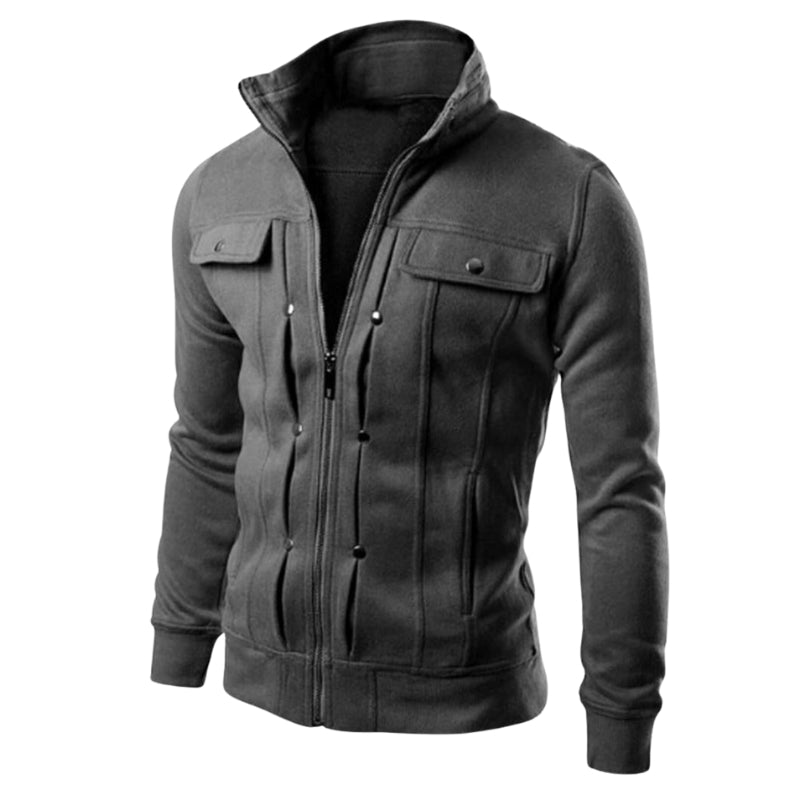Alaric – Long Sleeve Jacket with Zip Collar