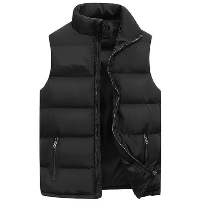 Marvero – Puffer Waistcoat With Stand-Up Collar and Front Zip