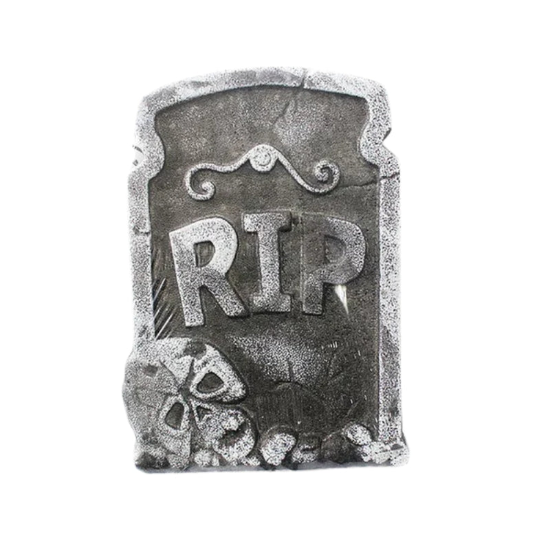 GraveGlow – Foam Gravestone Decoration with a Weathered Stone Look for Halloween