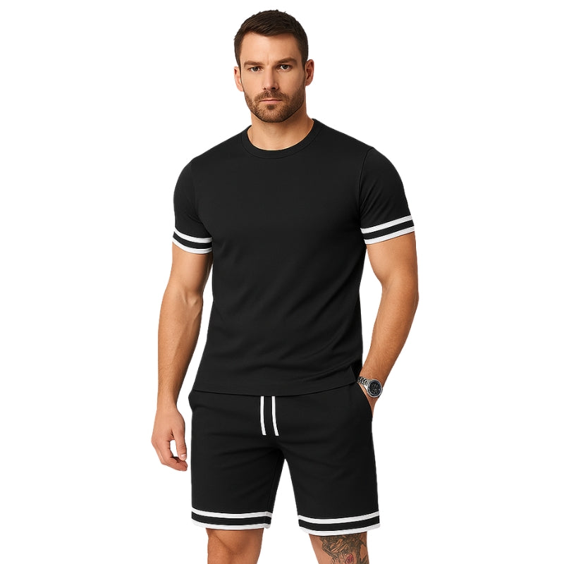 Ryan – Two-Piece Set with Short Sleeve T-Shirt and Drawstring Shorts