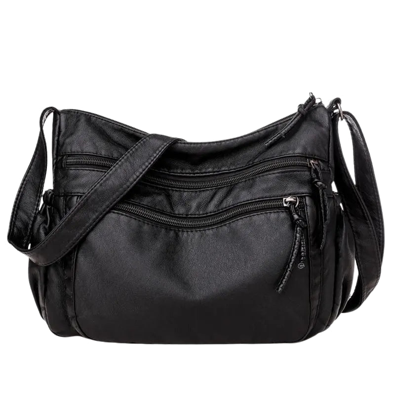 Coralie - Polyester Shoulder Bag with Multiple Compartments and Adjustable Strap