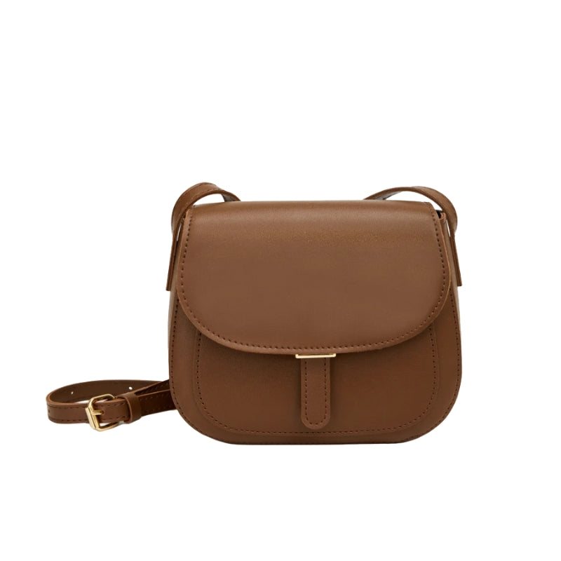 Amariel – Synthetic Leather Shoulder Bag with Flap Closure and Adjustable Strap