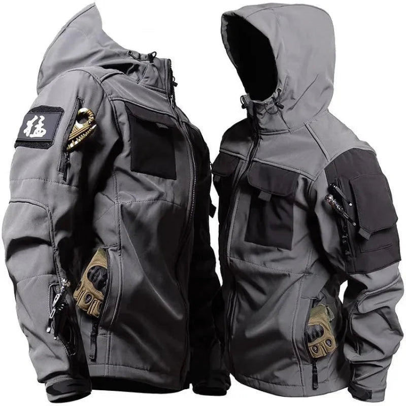 Logan – Water-Repellent and Wind-Resistant Outdoor Jacket with Stand-Up Collar