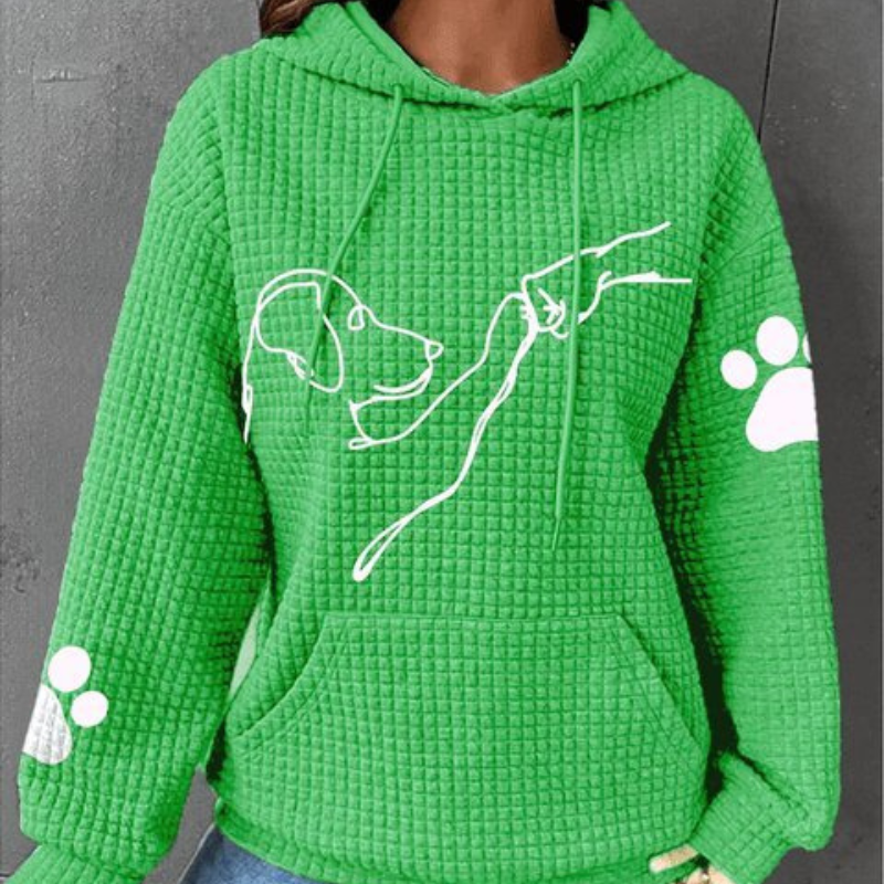 Canira – Hoodie With Dog Print Design