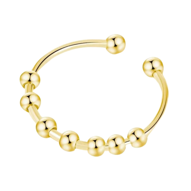 Victoria – Stackable Adjustable Ring with Rotating Bead