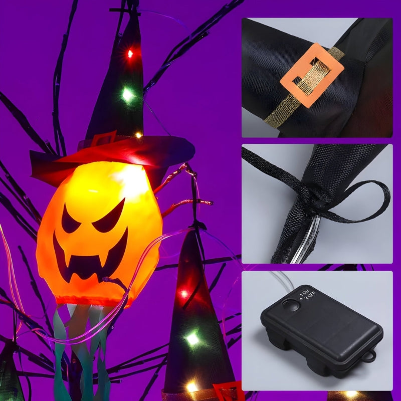 GlowNest - Halloween LED Pumpkin Lights With Battery Operation