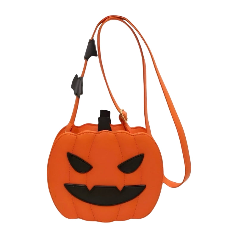 Clara - Pumpkin Shaped Halloween Shoulder Bag With Adjustable Strap