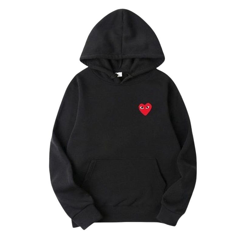 Noah – Long Sleeve Hoodie with Embroidered Heart Accent