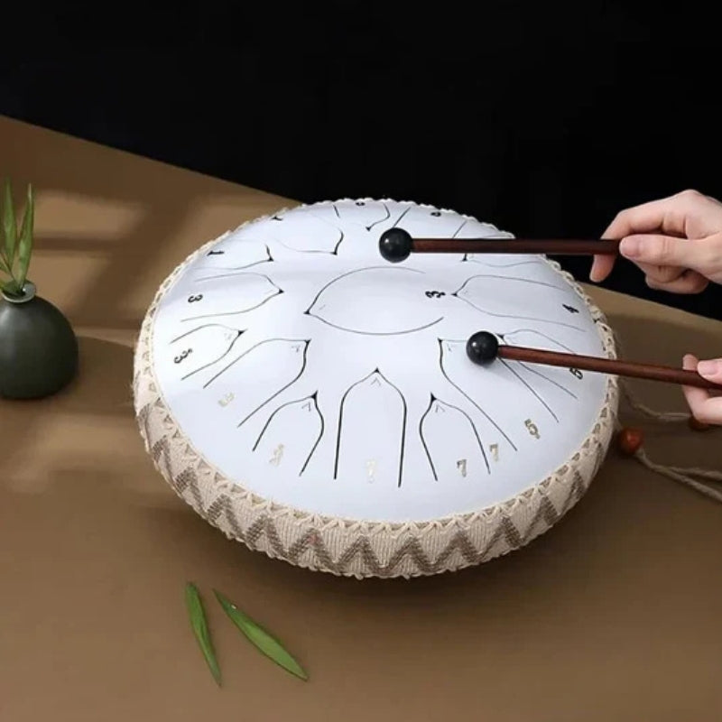 ToneEase – Steel Hand Pan Drum with Multi-Tone Layout and Accessories