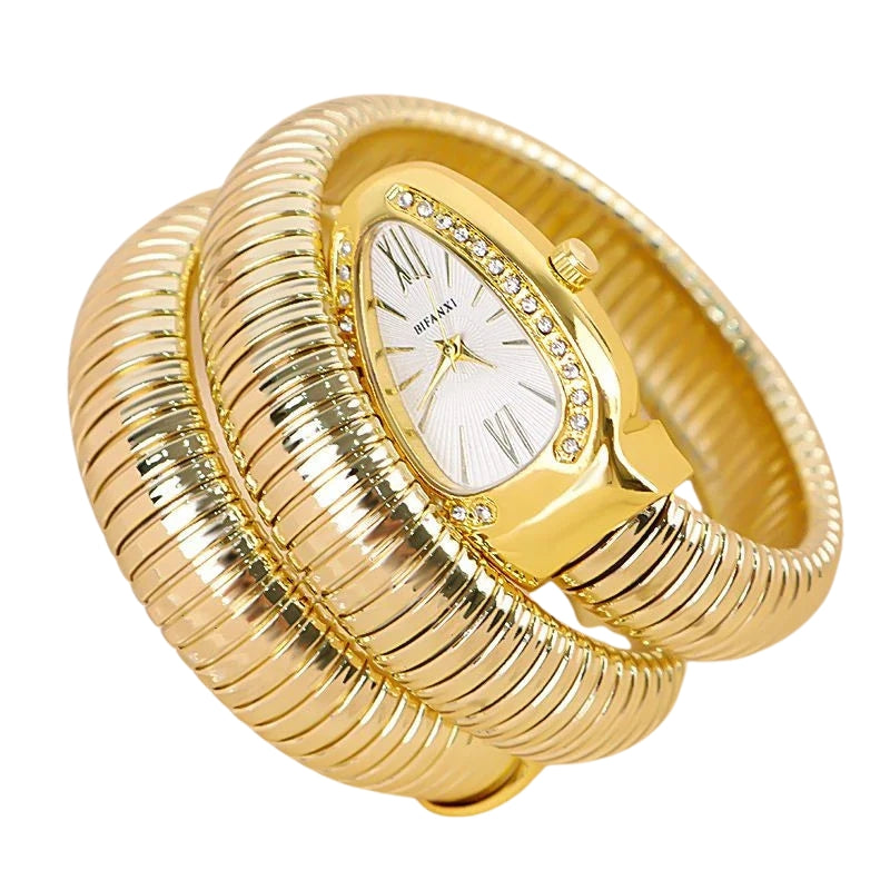 Selena – Quartz Bracelet Watch with Snake-Style Strap
