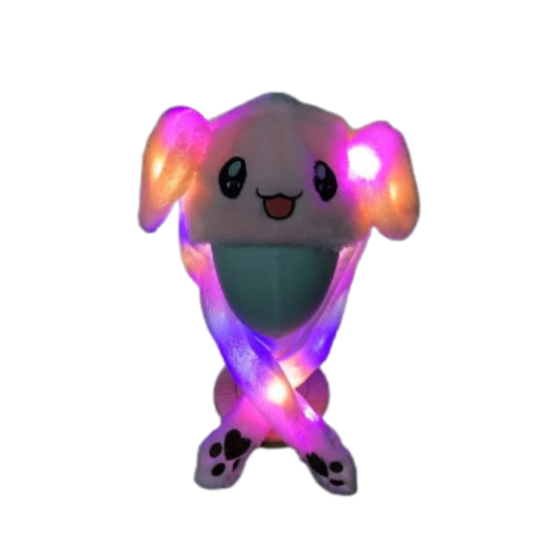 EarEase – Plush Bunny Hat with Movable Ears and LED Lighting
