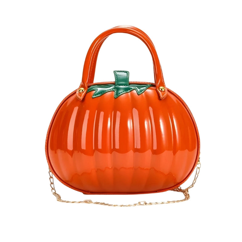 Zerina – Pumpkin-Shaped Handbag with Zipper and Adjustable Strap