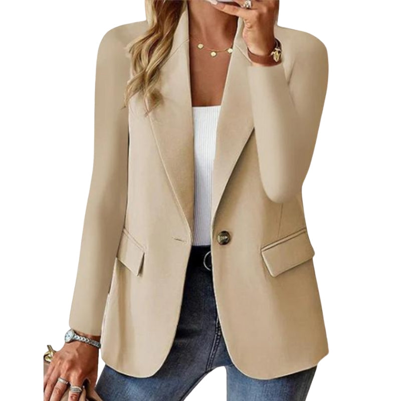 Shirley – Single-Button Blazer with Functional Pockets