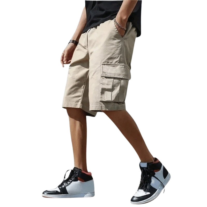 Lucas – Modern Casual Cargo Shorts with Adjustable Waist and Multiple Pockets