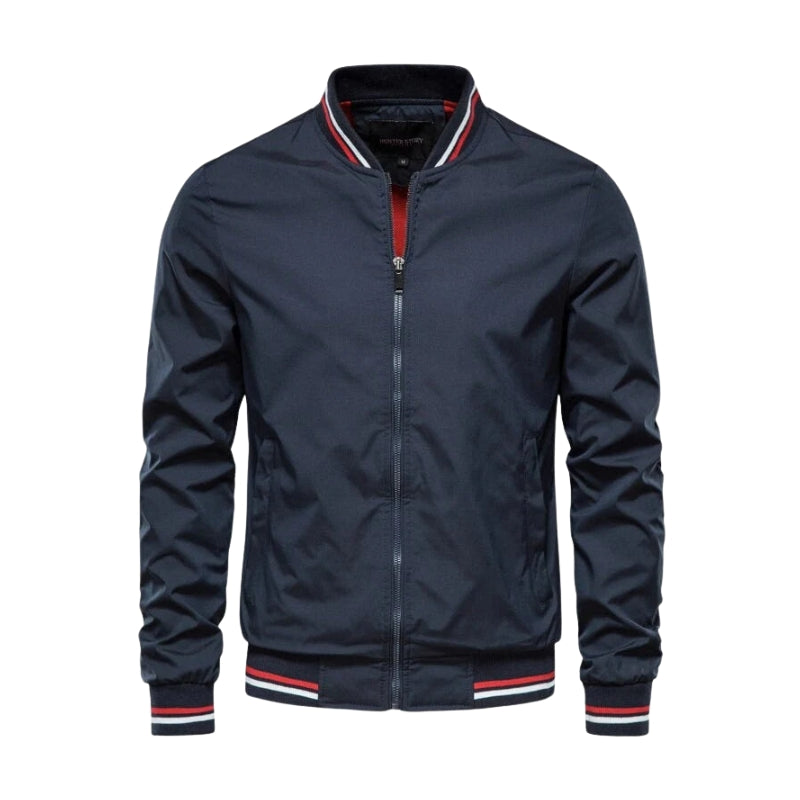 Mason – Classic Bomber Jacket with Zippered Pockets and Ribbed Finish