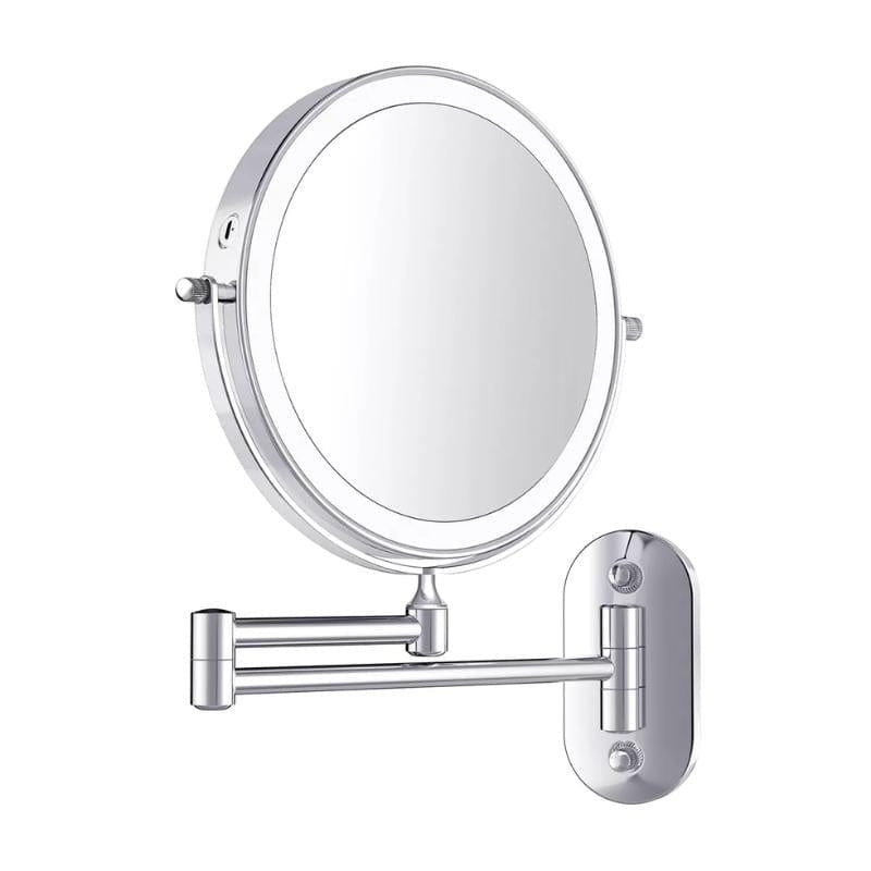 MirrorLux – Wall-Mounted LED Makeup Mirror with Adjustable Lighting and USB Charging