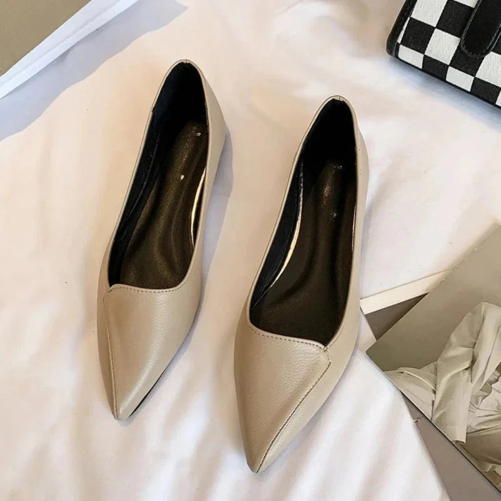 Mila – Pointed Toe Flats with Slip-On Design