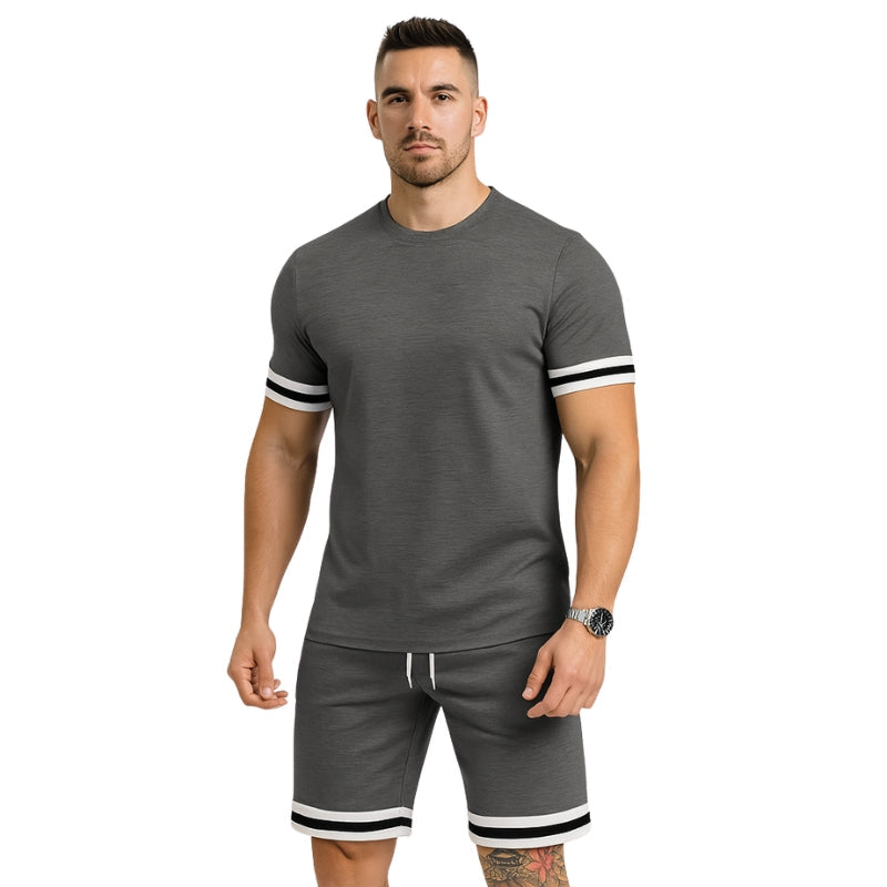Ryan – Two-Piece Set with Short Sleeve T-Shirt and Drawstring Shorts