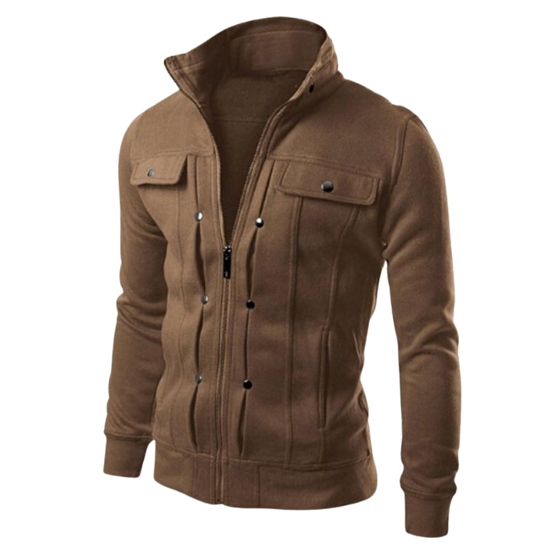 Alaric – Long Sleeve Jacket with Zip Collar