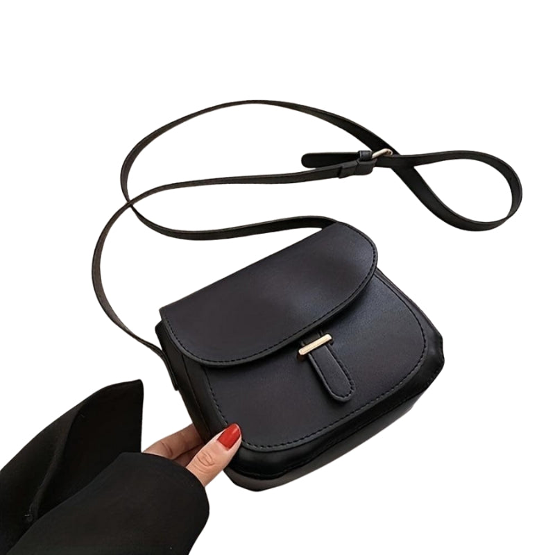 Amariel – Synthetic Leather Shoulder Bag with Flap Closure and Adjustable Strap