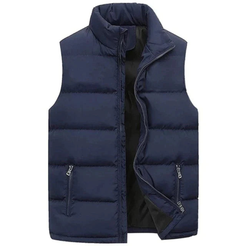 Marvero – Puffer Waistcoat With Stand-Up Collar and Front Zip