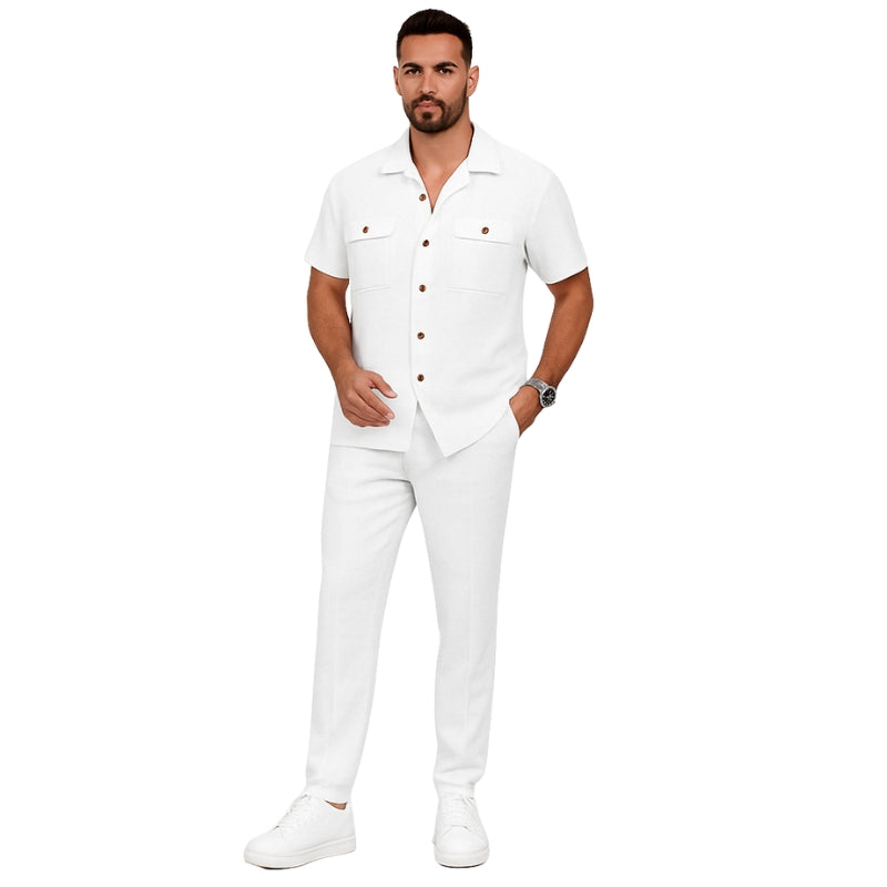 Mason – Two Piece Set with Button-Down Shirt and Matching Pants